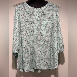 Heart Print Blouse